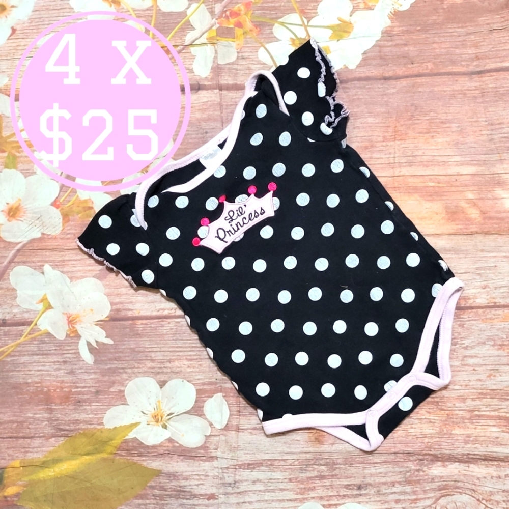 Baby Elements Princess polka dots bodysuit